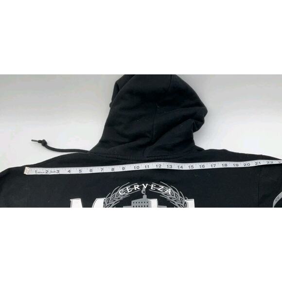 Cerveza Modelo Brown Pullover Hoodie Sweatshirt Men's Large Logo Back Print NWT - Picture 6 of 8